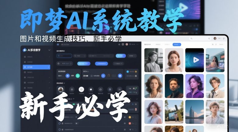 即梦AI系统教学，图片和视频生成技巧，新手必学|雷宸资源库