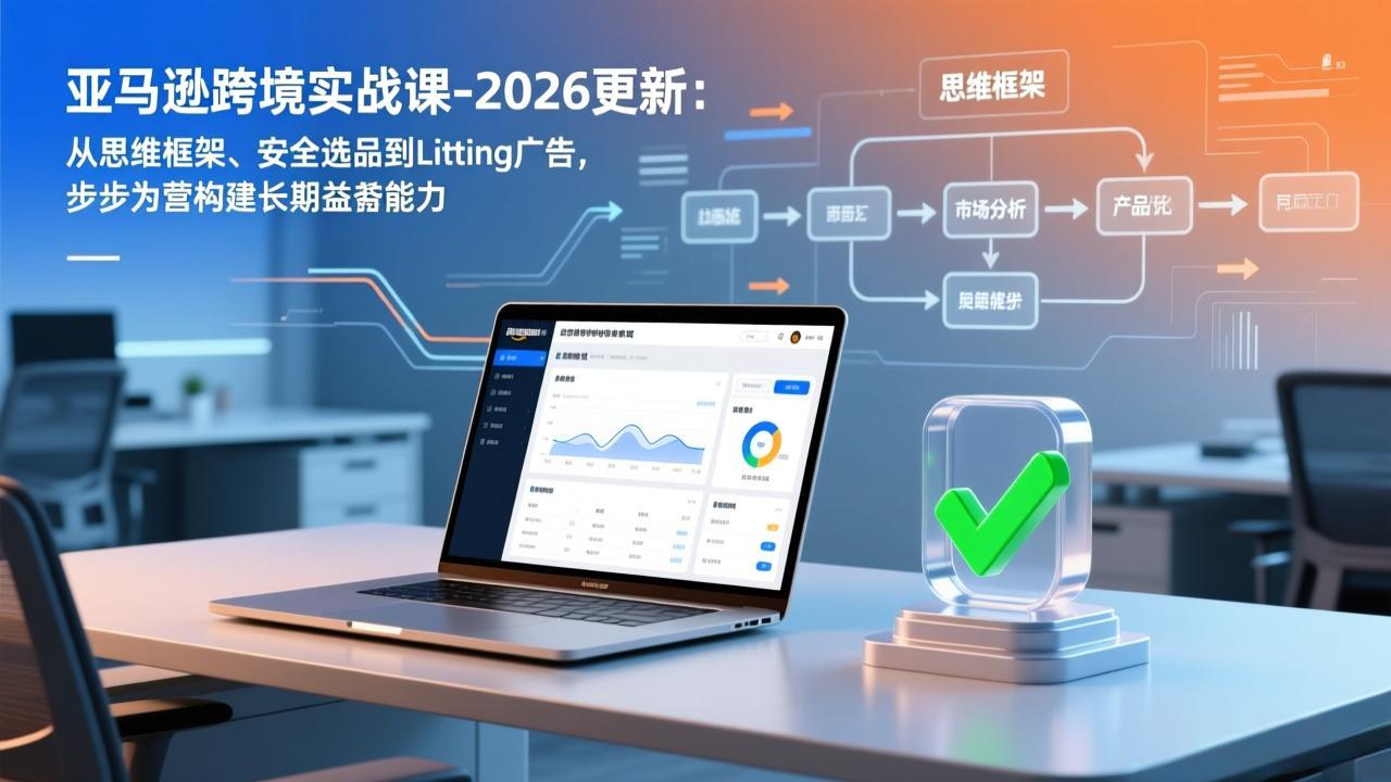 亚马逊跨境实战课-2026更新：从思维框架、安全选品到Listing广告，步步为营构建长期盈利能力|雷宸资源库