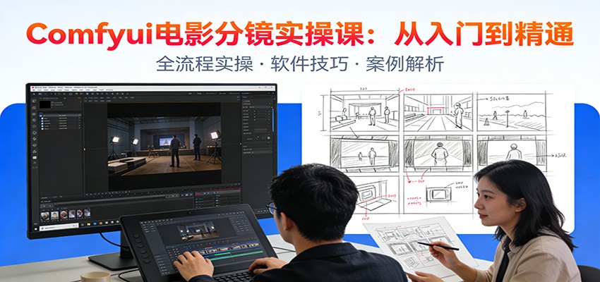 ComfyUI电影分镜实操课：分镜一致性，全流程AI视频制作，零基础也能做专业分镜 - 雷宸资源库|雷宸资源库