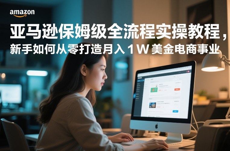 亚马逊保姆级全流程实操教程，新手如何从零打造月入1W美金电商事业|雷宸资源库