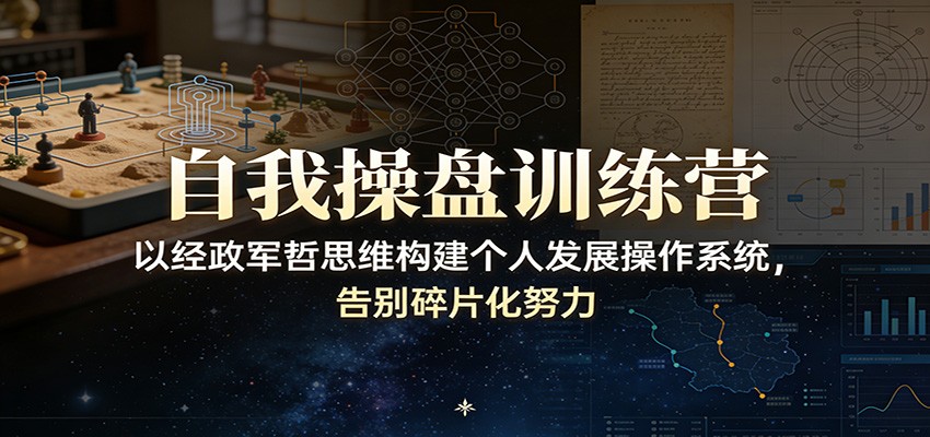自我操盘训练营：以经政军哲思维构建个人发展操作系统，告别碎片化努力|雷宸资源库