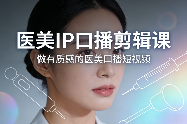 医美IP口播剪辑课，做有质感的医美口播短视频|雷宸资源库