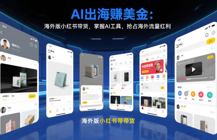 AI出海賺美金：海外版小红书带货，掌握AI工具，抢占海外流量红利(更新2026)|雷宸资源库