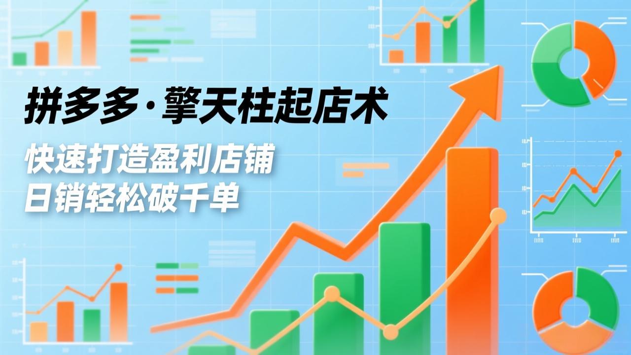 拼多多·擎天柱起店术，爆流布局、利润起飞、不断流，快速打造盈利店铺，日销破千单(更新|雷宸资源库