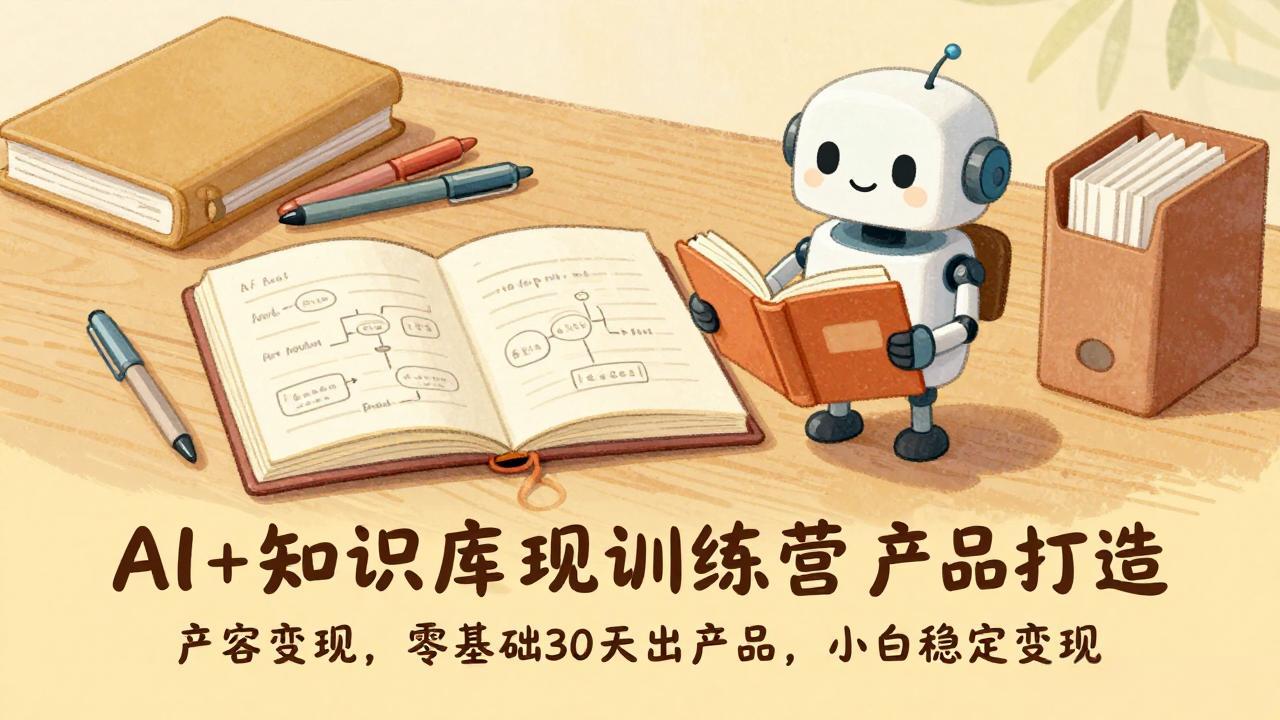 AI+知识库变现训练营，产品打造、内容创作、全平台变现，零基础30天出产品，小白稳定变现 - 雷宸资源库|雷宸资源库