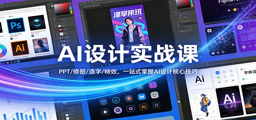 AI设计实战课：PPT/修图/造字/特效，一站式掌握AI设计核心技巧|雷宸资源库