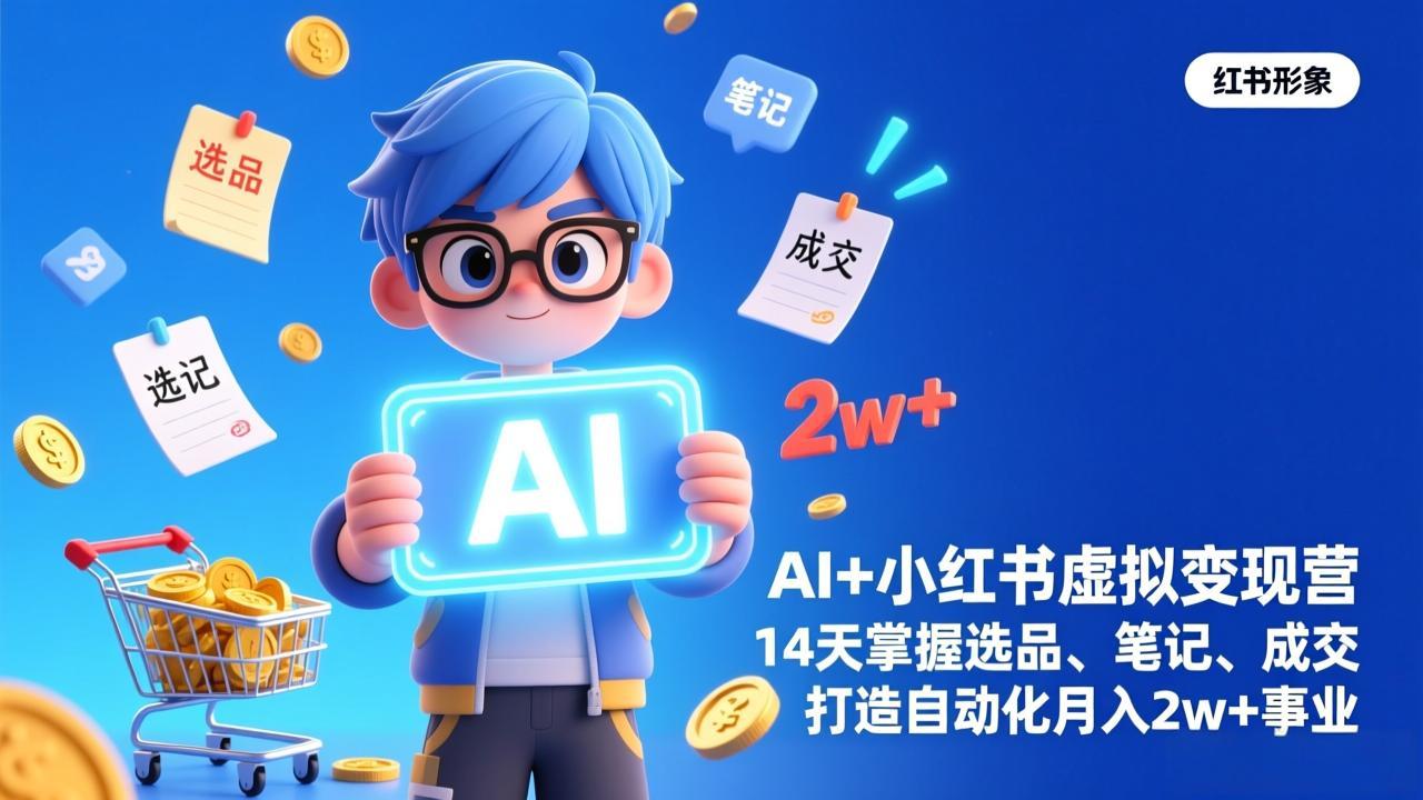 AI+小红书虚拟变现营(完结|雷宸资源库