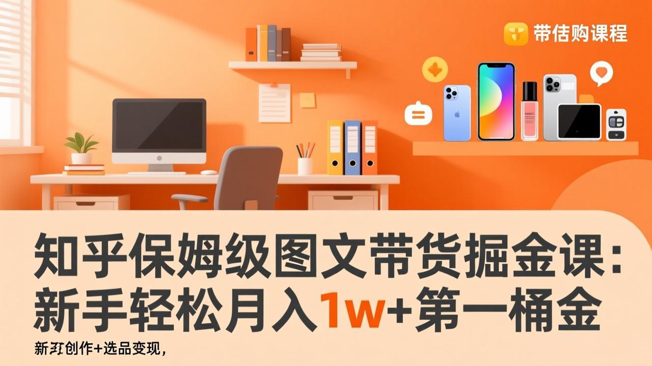 知乎保姆级图文带货掘金课：账号打造+爆文创作+选品变现，新手轻松月入1w+第一桶金 - 雷宸资源库|雷宸资源库