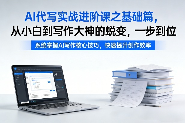 AI代写实战进阶课之基础篇，从小白到写作大神的蜕变，一步到位【揭秘】|雷宸资源库