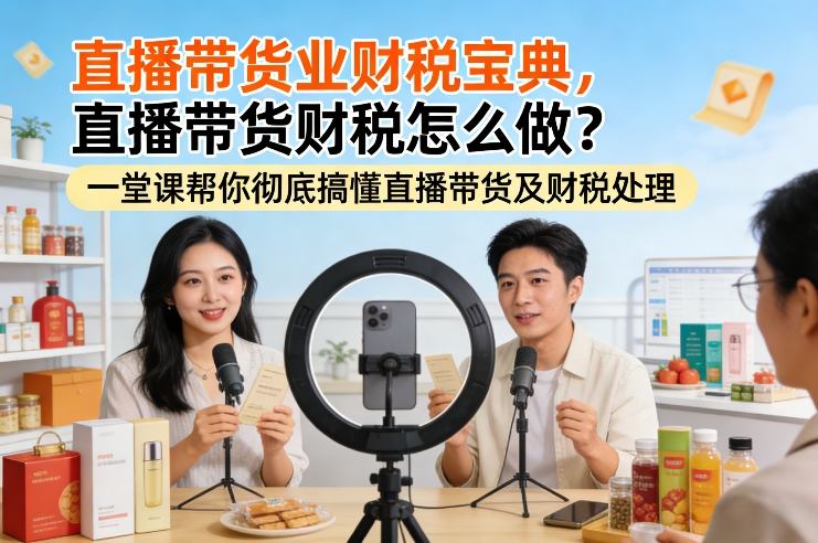 直播带货业财税宝典，直播带货财税怎么做？一堂课帮你彻底搞懂直播带货及财税处理 - 雷宸资源库|雷宸资源库