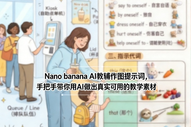 Nano banana AI教辅作图提示词，手把手带你用AI做出真实可用的教学素材 - 雷宸资源库|雷宸资源库