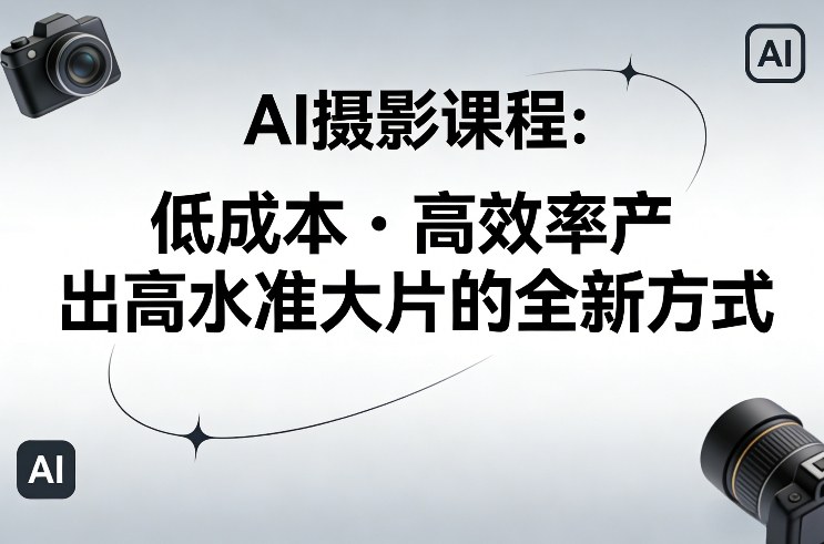 AI摄影课程，低成本高效率产出高水准大片的全新方式|雷宸资源库