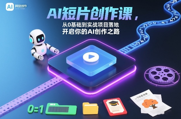 AI短片创作课，从0基础到实战项目落地，开启你的AI创作之路(更新) - 雷宸资源库|雷宸资源库