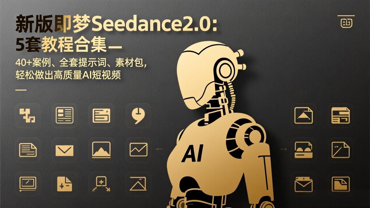 新版即梦Seedance2.0：5套教程合集，40+案例、全套提示词、素材包，轻松做出高质量AI短视频 - 雷宸资源库|雷宸资源库