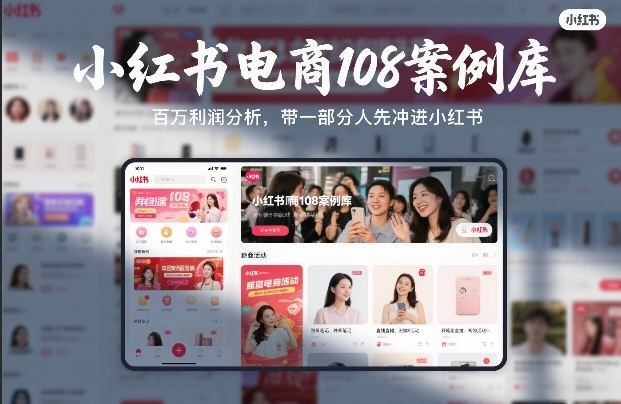 小红书电商108案例库，百W利润分析，带一部分人先冲进小红书【文档】|雷宸资源库