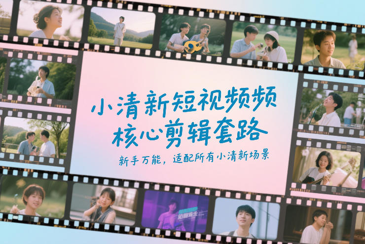 小清新短视频核心剪辑套路，新手万能，适配所有小清新场景|雷宸资源库