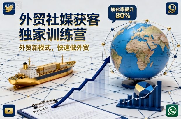 外贸社媒获客独家训练营，外贸新模式，快速做外贸(更新26年2月)|雷宸资源库