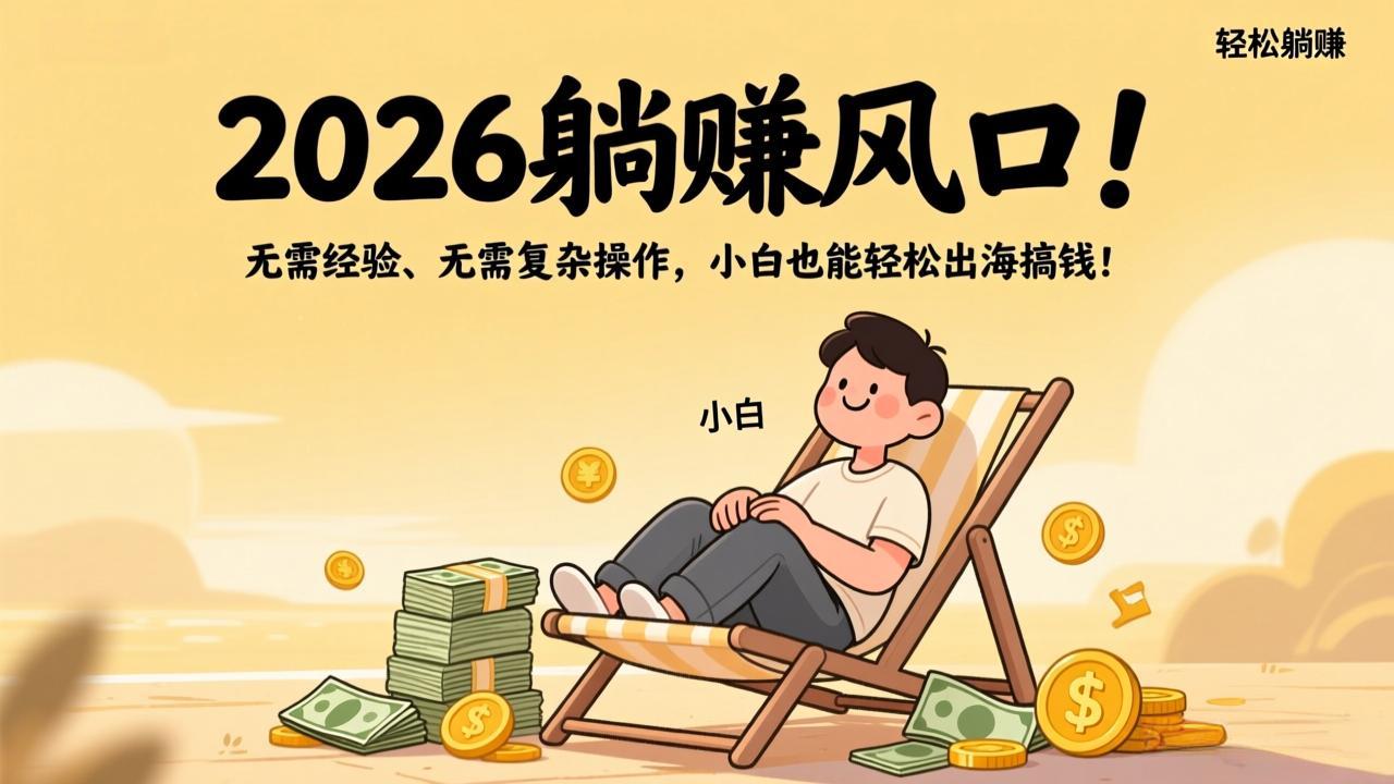 2026躺赚风口！无需经验、无需复杂操作，小白也能轻松出海搞钱！ - 雷宸资源库|雷宸资源库