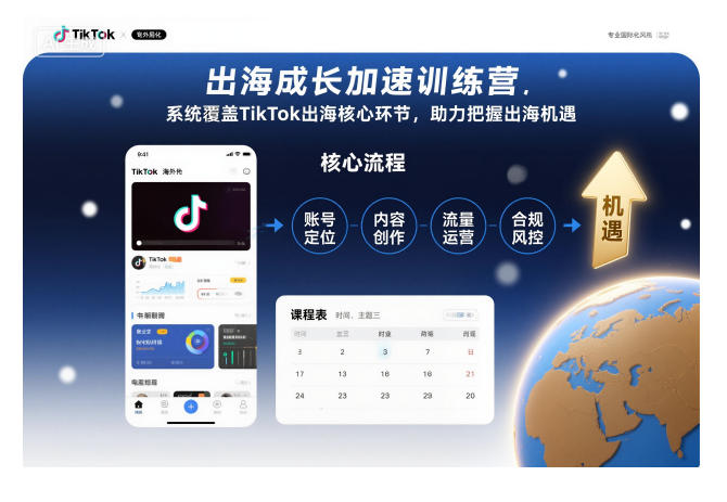 出海成长加速训练营，系统覆盖TikTok出海核心环节，助力把握出海机遇(更新) - 雷宸资源库|雷宸资源库