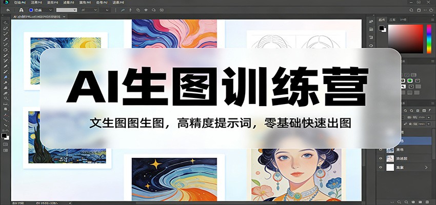 AI生图训练营：文生图图生图，高精度提示词，零基础快速出图 - 雷宸资源库|雷宸资源库