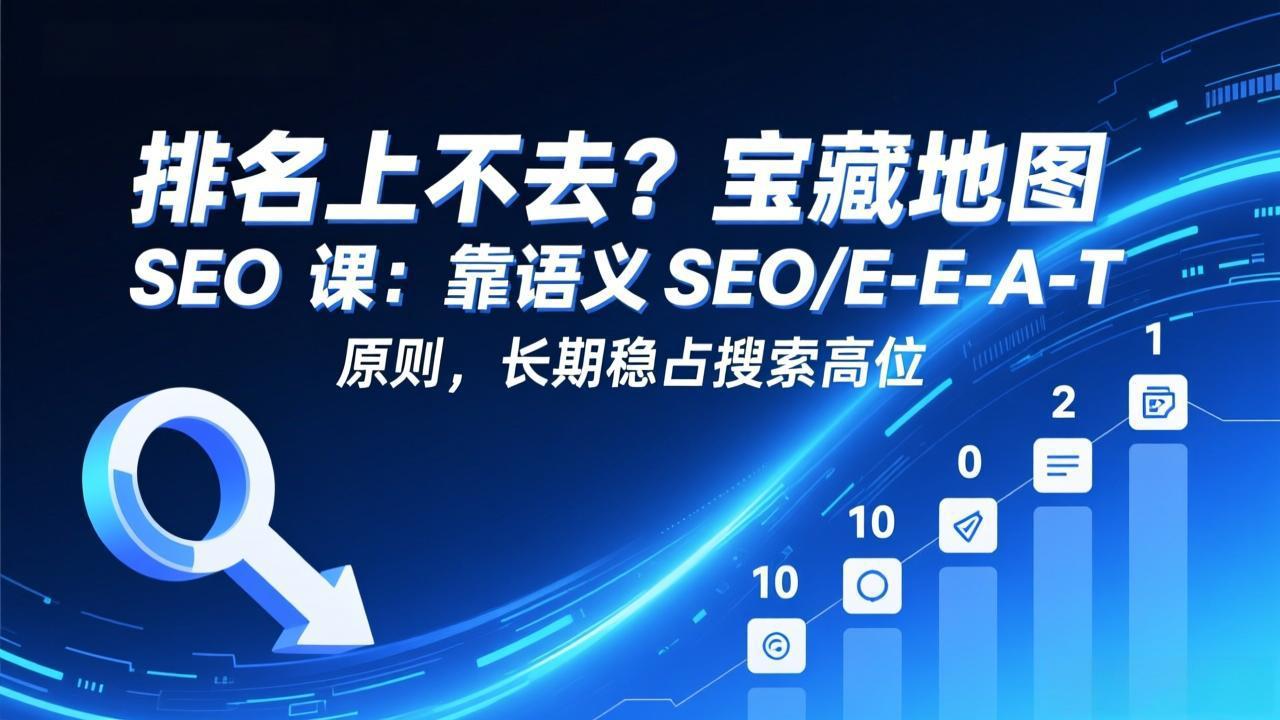排名上不去？宝藏地图 SEO 课：靠语义 SEO+E-E-A-T 原则，长期稳占搜索高位|雷宸资源库