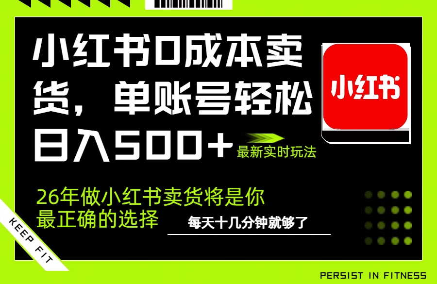 小红书0成本AI卖货，单账号轻松日入500+，完全托管AI，可矩阵放大 - 雷宸资源库|雷宸资源库