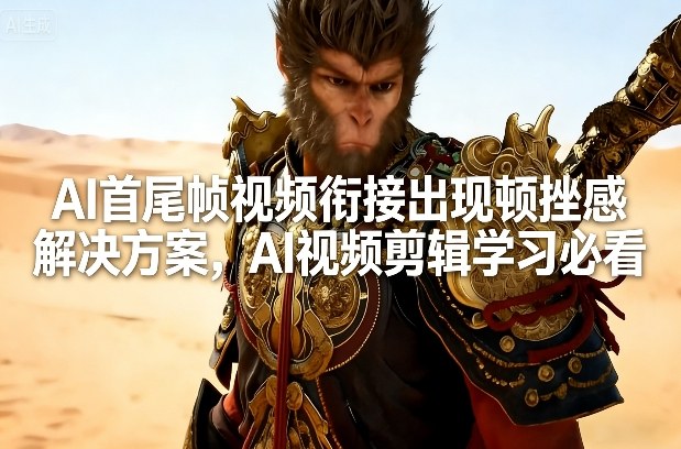 AI首尾帧视频衔接出现顿挫感解决方案，AI视频剪辑学习必看|雷宸资源库