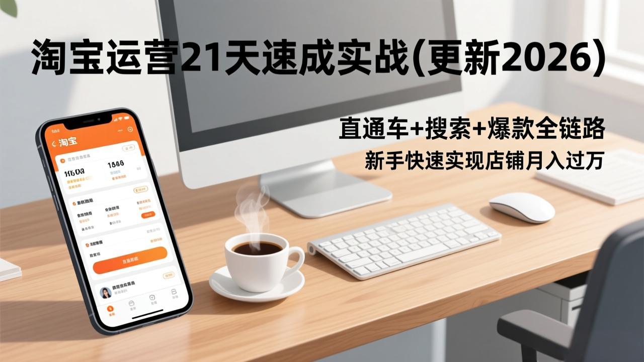 淘宝运营21天速成实战(更新2026|雷宸资源库