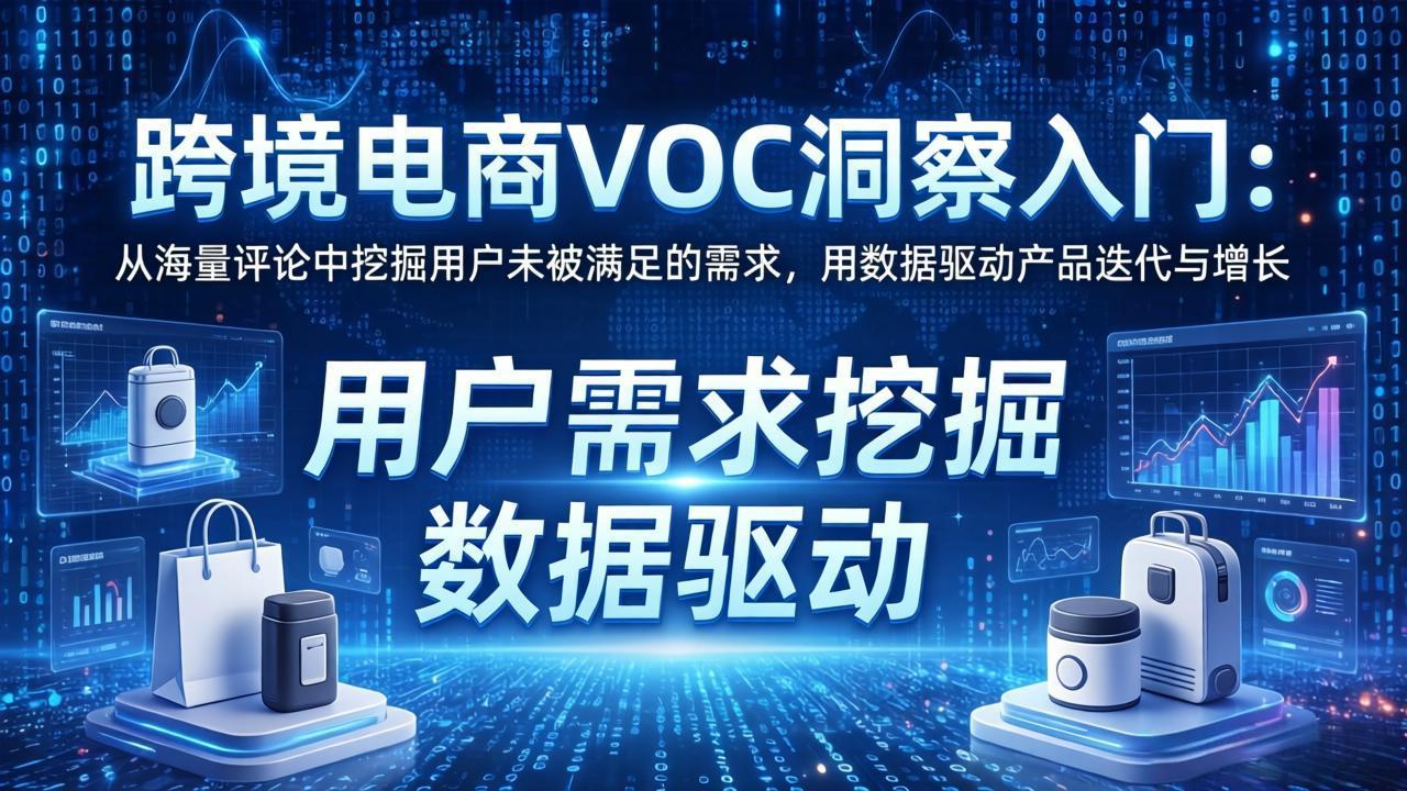 跨境电商VOC洞察入门：从海量评论中挖掘用户未被满足的需求，用数据驱动产品迭代与增长 - 雷宸资源库|雷宸资源库