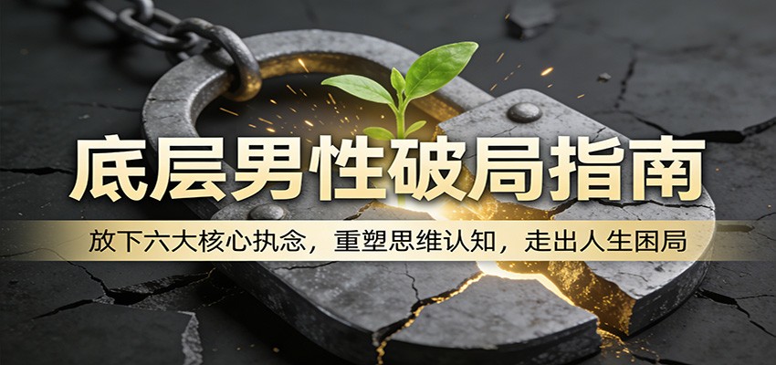 底层男性破局指南：放下六大核心执念，重塑思维认知，走出人生困局|雷宸资源库