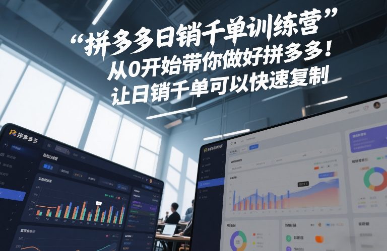 拼多多日销千单训练营，从0开始带你做好拼多多，让日销千单可以快速复制(更新26年3月) - 雷宸资源库|雷宸资源库