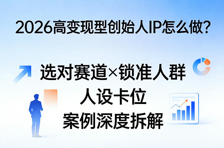 2026高变现型创始人IP怎么做？选对赛道×锁准人群×人设卡位×案例深度拆解|雷宸资源库