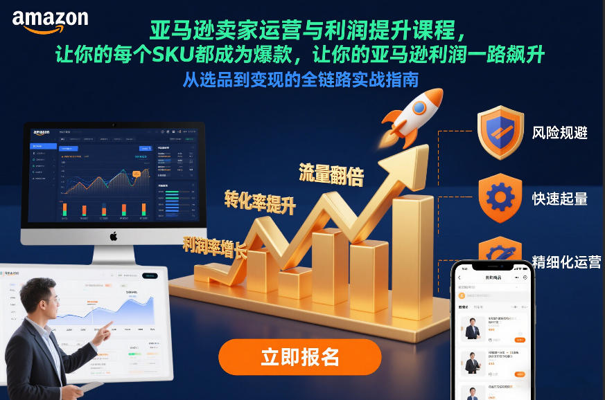 亚马逊卖家运营与利润提升课程，让你的每个SKU都成为爆款，让你的亚马逊利润一路飙升(更新26年3月)|雷宸资源库