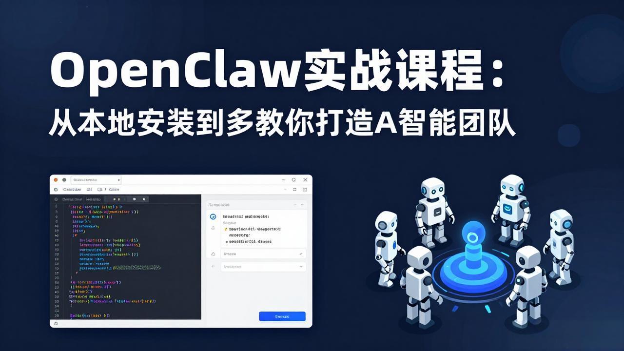 OpenClaw实战课程：从本地安装到多Agent协同，手把手教你打造AI智能团队|雷宸资源库