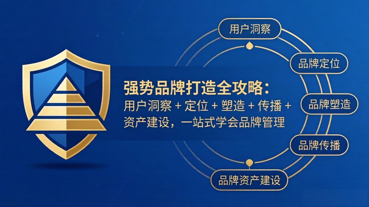 强势品牌打造全攻略：用户洞察 + 定位 + 塑造 + 传播 + 资产建设，一站式学会品牌管理|雷宸资源库