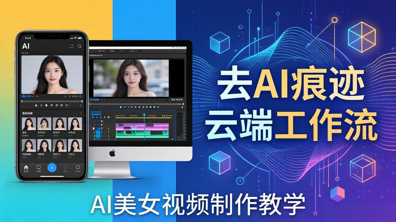 AI美女视频制作教学：去AI痕迹，云端工作流出图，手机电脑均可，不需要配置 - 雷宸资源库|雷宸资源库