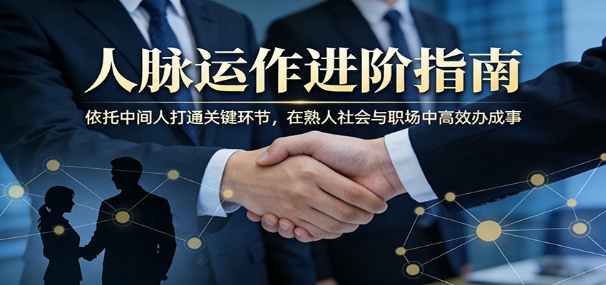 付费文章：人脉运作进阶指南，依托中间人打通关键环节，在熟人社会与职场中高效办成事|雷宸资源库