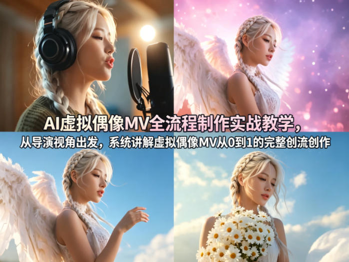 AI虚拟偶像MV全流程制作实战教学，从导演视角出发，系统讲解虚拟偶像MV从0到1的完整创作流程 - 雷宸资源库|雷宸资源库