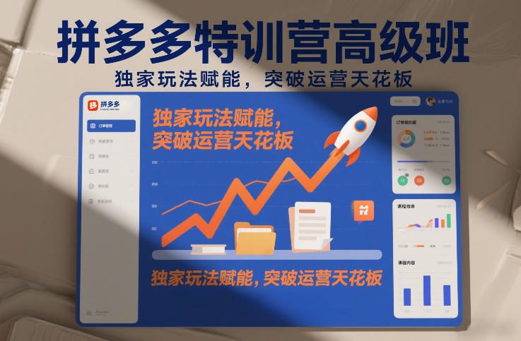 拼多多特训营高阶班，独家玩法赋能，突破运营天花板(更新26年4月10日)|雷宸资源库