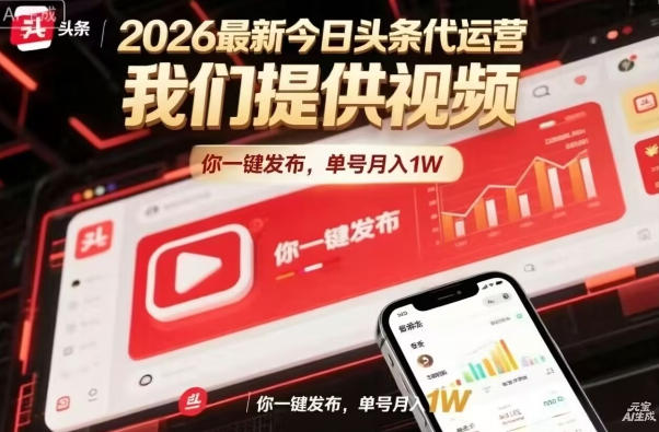 今日头条躺賺模式，你9我1，操作简单，一键发布，单机日入数百，长期合作【揭秘】|雷宸资源库