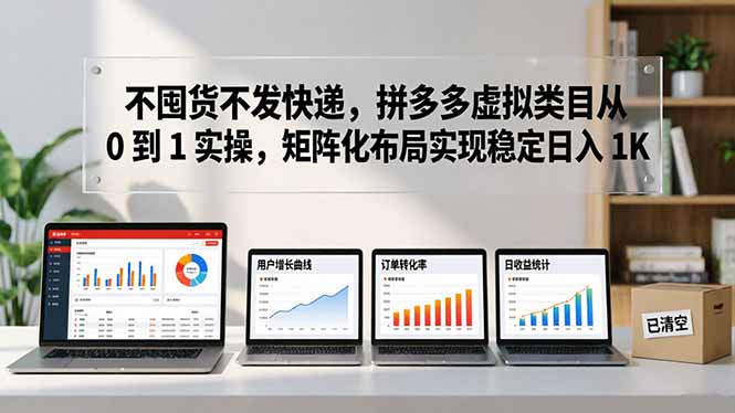 不囤货不发快递，拼多多虚拟类目从 0 到 1 实操，矩阵化布局实现稳定日入 1K - 雷宸资源库|雷宸资源库