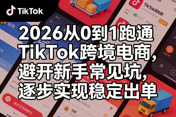 2026从0到1跑通TikTok跨境电商，避开新手常见坑，逐步实现稳定出单(更新0414)|雷宸资源库