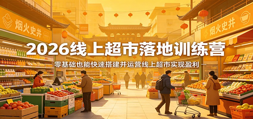 2026线上超市落地训练营，零基础也能快速搭建并运营线上超市实现盈利 - 雷宸资源库|雷宸资源库