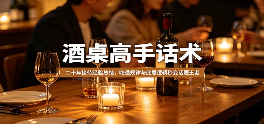 酒桌高手话术：二十年接待经验总结，吃透规律与底层逻辑秒变话题王者|雷宸资源库