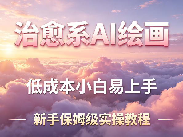 治愈系AI绘画提示词项目，低成本小白易上手，每天10分钟，新手保姆级实操教程|雷宸资源库