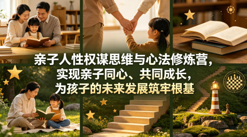 亲子人性权谋思维与心法修炼营，实现亲子同心、共同成长，为孩子的未来发展筑牢根基【音频】|雷宸资源库