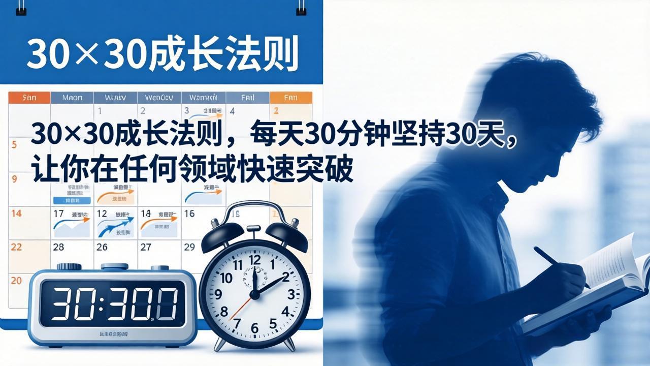 付费文章：30×30成长法则，每天30分钟坚持30天，让你在任何领域快速突破|雷宸资源库