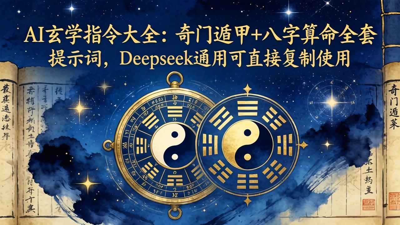 AI玄学指令大全：奇门遁甲+八字算命全套提示词，Deepseek通用可直接复制使用|雷宸资源库
