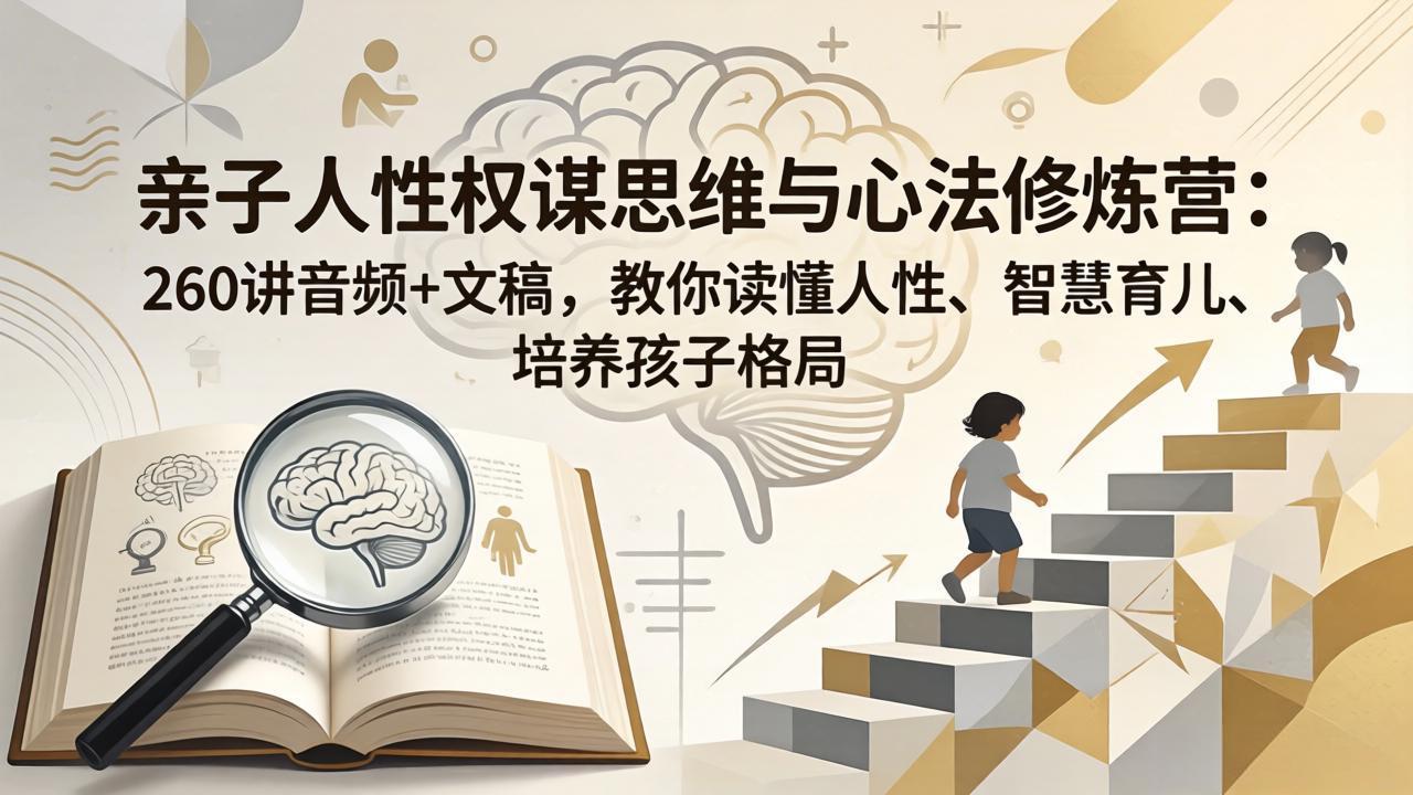 亲子人性权谋思维与心法修炼营：260讲音频+文稿，教你读懂人性、智慧育儿、培养孩子格局|雷宸资源库