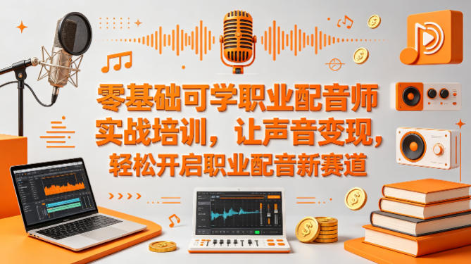 零基础可学职业配音师实战培训，让声音变现，轻松开启职业配音新赛道|雷宸资源库